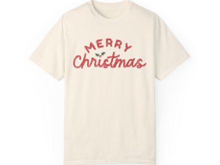 Merry Christmas - Unisex Garment-Dyed Comfort Colors T-shirt - by Christy Beasley Online