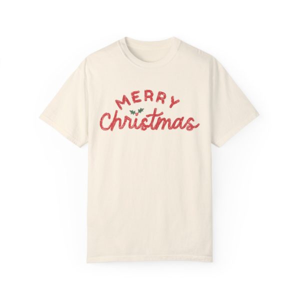 Merry Christmas - Unisex Garment-Dyed Comfort Colors T-shirt - by Christy Beasley Online