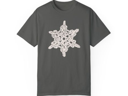 Crochet Snowflake - Unisex Garment-Dyed Comfort Colors T-shirt - by Christy Beasley Online Hot Sale