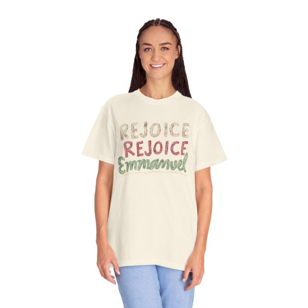 Rejoice, Rejoice, Emmanuel - Unisex Garment-Dyed Comfort Colors T-shirt - by Christy Beasley on Sale