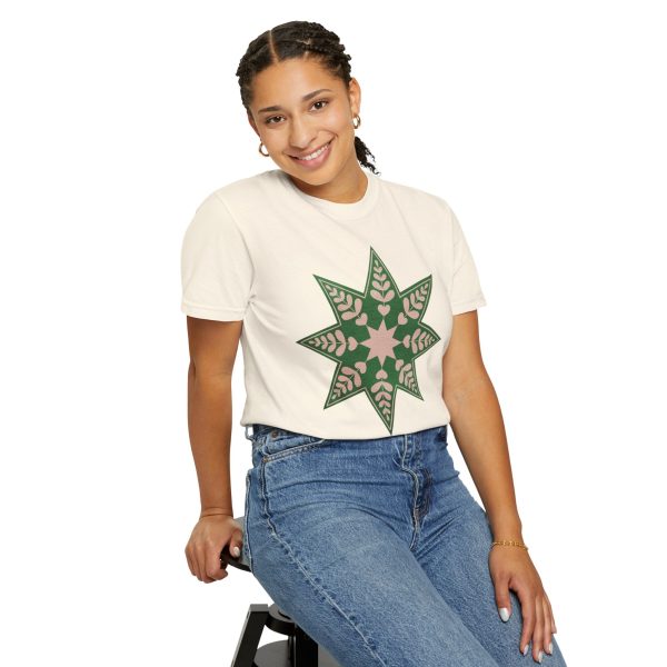 Big Christmas Star - Unisex Garment-Dyed Comfort Colors T-shirt - by Christy Beasley For Cheap