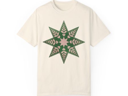 Big Christmas Star - Unisex Garment-Dyed Comfort Colors T-shirt - by Christy Beasley For Cheap