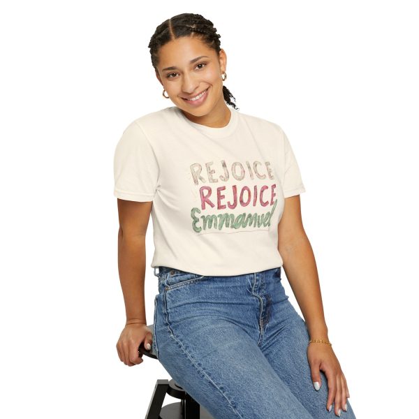 Rejoice, Rejoice, Emmanuel - Unisex Garment-Dyed Comfort Colors T-shirt - by Christy Beasley on Sale