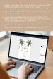 Tropical Wedding Reception Menu DIY Printable Template Online