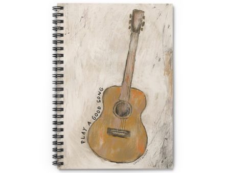 “Play a Good Song” Guitar Spiral Notebook - Ruled Line - by Christy Beasley For Cheap