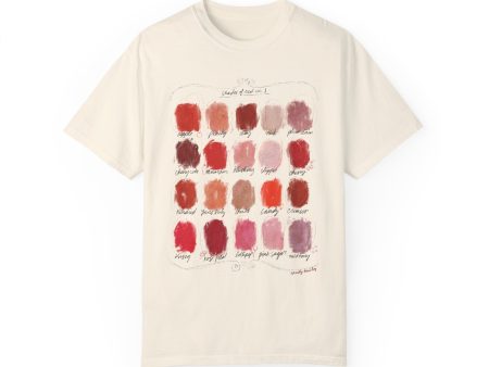 Shades of Red - Color Palette - Unisex Garment-Dyed Comfort Colors T-shirt - by Christy Beasley For Discount