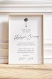 Minimal Tropical Wedding Unplugged Sign | Printable Template For Sale