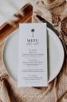 Minimal Tropical Wedding Menu | Printable Template Online