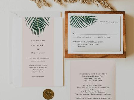 Modern Tropical Destination Wedding Invitation | Abigail Online Hot Sale