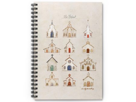 “His Beloved” Churches Spiral Notebook - Ruled Line - by Christy Beasley Online now