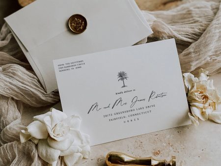 Minimal Destination Guest Addressing Envelopes | Printable Template Online Sale