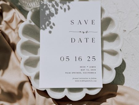 Minimal Modern Save the Date | Printable on Sale