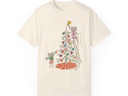 Merry Mice Tree - Unisex Garment-Dyed Comfort Colors T-shirt - by Christy Beasley Cheap