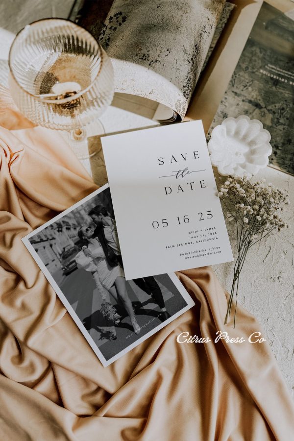 Minimal Modern Save the Date | Printable on Sale