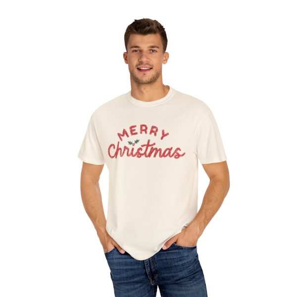 Merry Christmas - Unisex Garment-Dyed Comfort Colors T-shirt - by Christy Beasley Online