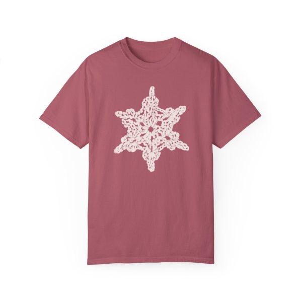 Crochet Snowflake - Unisex Garment-Dyed Comfort Colors T-shirt - by Christy Beasley Online Hot Sale