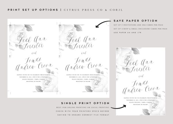 Tropical Wedding Reception Menu DIY Printable Template Online