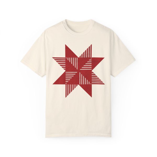 Christmas Quilted Star - Unisex Garment-Dyed Comfort Colors T-shirt - by Christy Beasley Discount