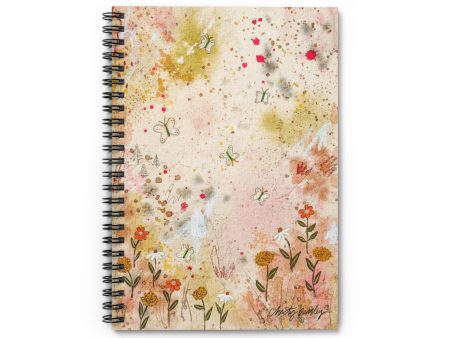 “Frolicking” Abstract Art Spiral Notebook - Ruled Line - by Christy Beasley Cheap