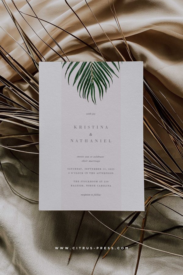 Mod Tropical Wedding Invitation | Printable Template | Instant Download Cheap