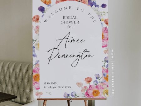 Garden Party Welcome Sign | Printable Template Discount