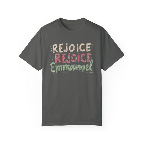 Rejoice, Rejoice, Emmanuel - Unisex Garment-Dyed Comfort Colors T-shirt - by Christy Beasley on Sale