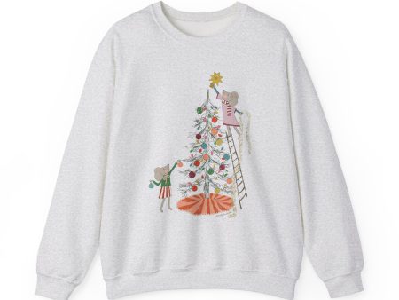 Merry Mice Tree - Unisex Heavy Blend™ Crewneck Sweatshirt Supply