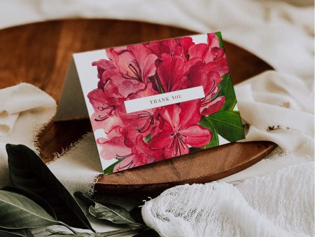 Bougainvillea Thank You Card | Wedding Card | PDF DIY Editable Template For Sale