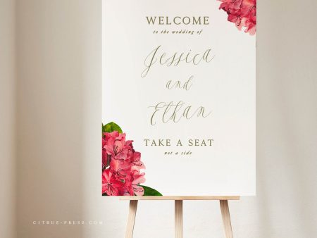 Bougainvillea Sign | Wedding Welcome Sign | PDF DIY Editable Template | $15 Fashion