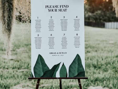 Tropical Wedding Seating Chart  | Editable Template Sale