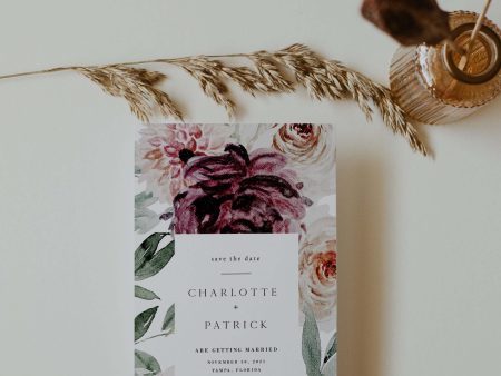 Romantic Floral Wedding Invitation | Save the Date | PDF Template Fashion