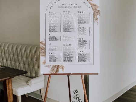 Boho Pampas Grass Sign | Wedding Seating Chart | PDF DIY Editable Template | $19 For Cheap