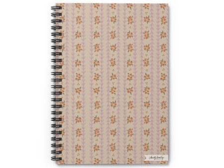 “Granny Floral Stripes”  Spiral Notebook - Ruled Line - by Christy Beasley Cheap