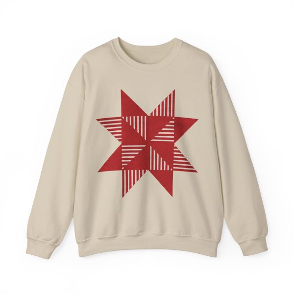 Christmas Star Quilt Block - Unisex Heavy Blend™ Crewneck Sweatshirt Online