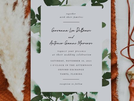 Eucalyptus Greenery Wedding Invitation | Printable Template Cheap