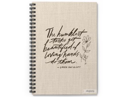 “The Humblest Tasks” Quote Spiral Notebook - Ruled Line - by Christy Beasley For Discount