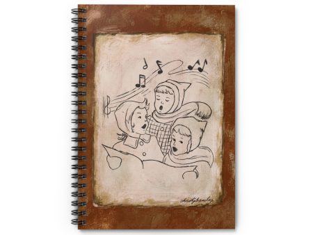 “Little Carolers”  Spiral Notebook - Ruled Line - by Christy Beasley Discount