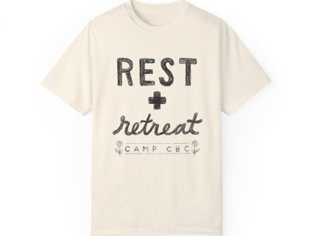 “Rest + Retreat” - Camp CBC 2024 - Unisex Garment-Dyed Comfort Colors T-shirt - by Christy Beasley Cheap